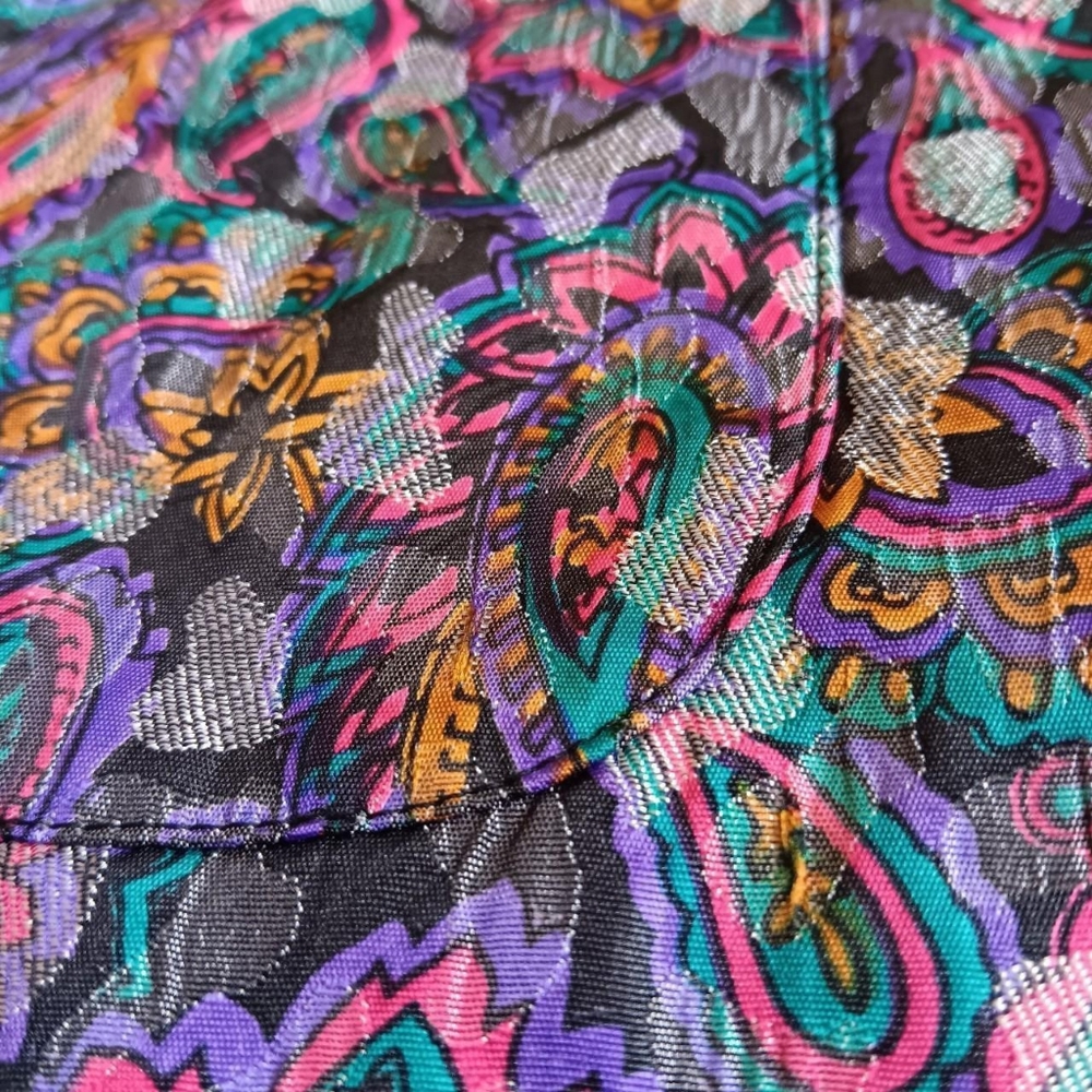 Vintage Mun Yang Multicolor Blazer Jacket, Loud Funky Busy Print Suit Coat XL+ - Picture 7 of 9